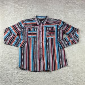 Cowgirl Hardware striped button down western shirt, size XL